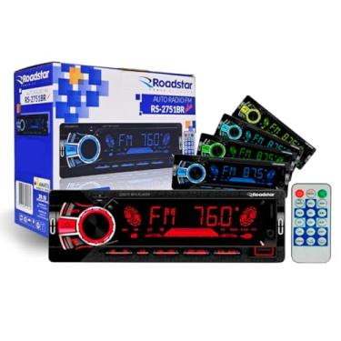 Imagem de Radio Automotivo Bluetooth Potente 240w 7 Led 2 Usb Premium