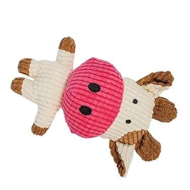 Imagem de Generic Brinquedos de Pelúcia para Cães Brinquedo Interativo Resistente à Mordida Durável para Proprietários de Cães e Gatos Material de Pelúcia (Vaca)