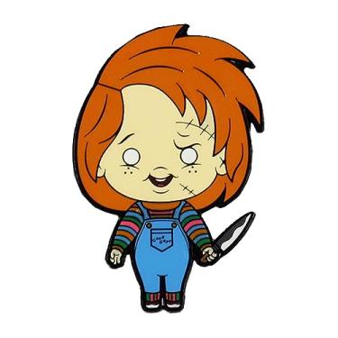 Imagem de Broche esmaltado Chucky Good Guys Chibi para crianças, One Size, Metal, esmalte, Sem Pedra Preciosa