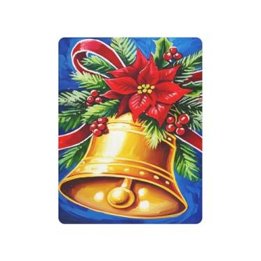 Imagem de Wassud Lençóis de berço respiráveis Golden Christmas Bells, 68 x 99 cm, lençol de bebê neutro para meninos e meninas, pacote e brincadeiras