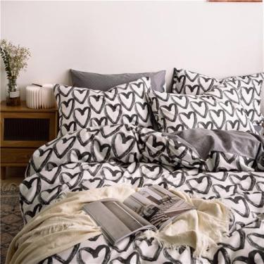 Imagem de XLCZMYL 2/3 peças de capa de edredom com estampa de desenho animado conjunto de cama com fronha bonito bonito confortável para quarto solteiro tamanho duplo sem lençol, verificações 3.220 x 240 cm 3