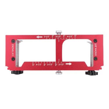 Imagem de Hyuduo Gabarito de Dobradiça de Porta, Modelo de Liga de Alumínio Premium para Recortes de Trava Precisos, Compatível Com Portas Internas e Externas, 22x8x5cm DIY e Ferramenta de Instalação