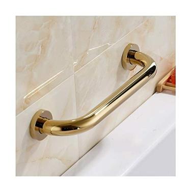 Imagem de uhyOHF Barra de apoio de segurança para banheiro, barra de apoio de segurança de 40,6 cm para deficientes físicos, banheira, níquel escovado, sem barreiras, suporte para idosos com deficiência