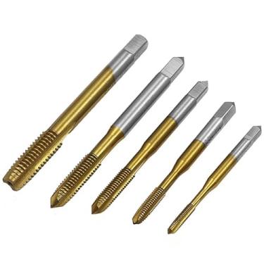 Imagem de Alargador de catraca com alça em T ajustável, chave de suporte manual manual M3 M4 M5 M6 M8 parafuso de máquina métrico plugue de rosca ferramenta em forma de T, prata, M3, M8 dourado