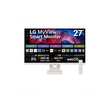 Imagem de Monitor LG Myview Smart 27SR73U-W Tela IPS 4K 27" WebOs ThinQ Home Air Play Screen Share Bluetooth