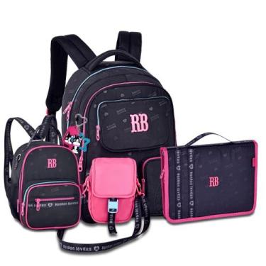 Imagem de Mochila Lancheira e Estojo Fichário Kit Rebecca Bonbon completo - Clio