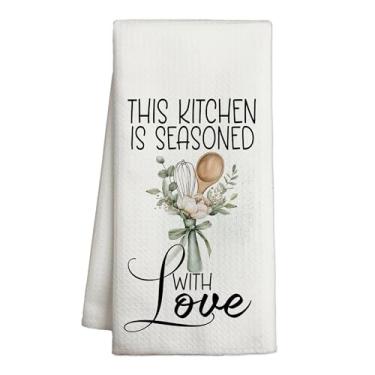 Imagem de Toalhas de cozinha florais para o dia dos namorados, presentes para mulheres, casamentos, aniversários, pratos, toalhas para cozinha, casa de banho, decoração de casa, toalha de chá, reutilizável