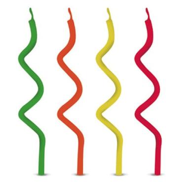 Imagem de Silver Plastic - Vela Espiral Neon Silver Plastic V025