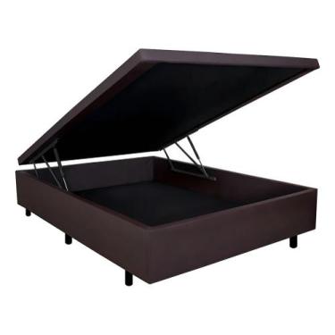 Imagem de Cama Box Baú Casal 188x138 Reforçado - CONFORT BRAZ, Marrom
