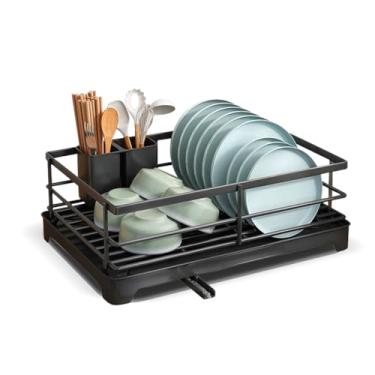 Imagem de Decolab Escorredor de Louça - Com Bandeja Para Saída de Água - Para Pratos de Sobremesa, Bowls e Xícaras (Preto, 1 Andar)