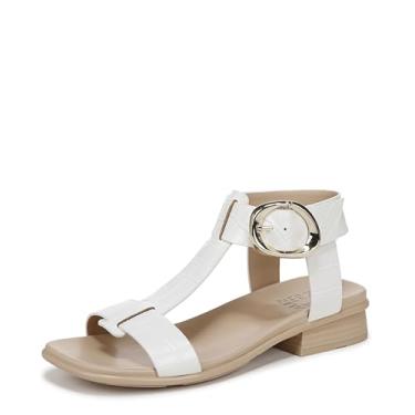 Imagem de Naturalizer Sandália feminina Brandy Wedge, Croco branco, 7.5 Wide