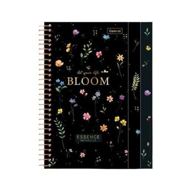 Imagem de Caderno Colegial Criativo 3 em 1 Essence – 100 Folhas 3×1, Pautado, Pontilhado e Folhas Lisas. (Preto)