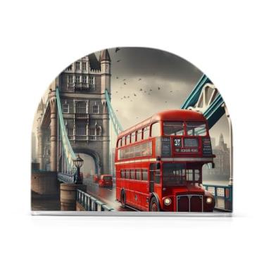 Imagem de London Bridge Suporte de guardanapo de acrílico para coquetel, suporte de guardanapo para festa, porta-guardanapos de bar para guardanapos de papel de jantar