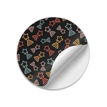 Imagem de Ladrilho Decorativo de Cerâmica Com Estampa Colorida e Fundo Preto