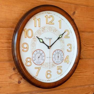 Imagem de Relógio Decorativo De Parede Com Termômetro Higrômetro 46cm