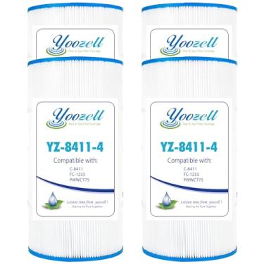Imagem de Yoozell Filtro de piscina substitui C-8411, Filbur FC-1255, PWWCT75, Ultral-B6, Waterway 817-0075N, Waterway Clearwater II 75, CX760RE, C751, Darlly 80755, cartucho de filtro de 75 metros quadrados,