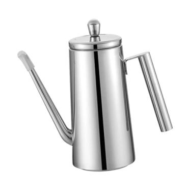 Imagem de FytStycale Garrafa Dosadora de Óleo em aço Inoxidável para Cozinha, Fácil de Usar, com Alça Confortável, Versátil para Molho de Soja, 1000ml Alça de aço