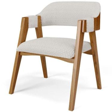 Imagem de Cadeira Para Sala De Jantar E Estar Living Estofada Suran L02 Bouclê C