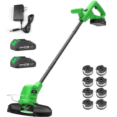 Imagem de SOYUS Weed Wacker alimentado por bateria de 25 cm, aparador de cordas sem fio com 2 pilhas de 2,0 Ah