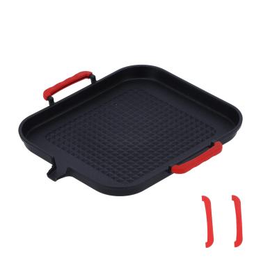 Imagem de Cryfokt Bandeja de Cozimento Antiaderente Portátil para Churrasco para Grelhar Carne e Legumes, Fácil de Limpar, Suprimentos de Churrasco (Assadeira para fogão por indução de diamante de)