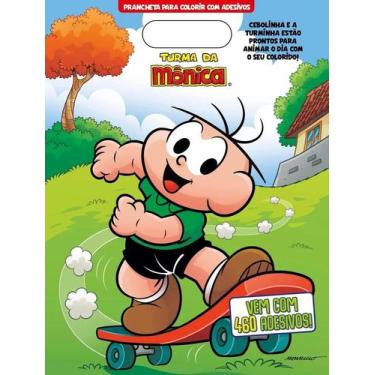 Imagem de Livro - Turma Da Mônica - Prancheta para colorir com adesivos - Ceboli