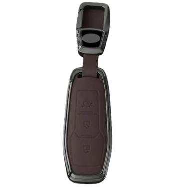 Imagem de Capa de chaveiro compatível com Ford Focus 3/4/ST/Mondeo 5 MK5 / Compatível com Mazda MX-5/F-150/Explorer/Frontier/Fiesta/Kuga MK3 4 Accessori(C-brown-1)