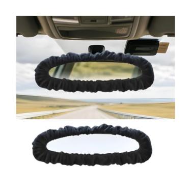 Imagem de Osilly Capa de espelho retrovisor de carro, macio de pelúcia elástico, confortável, protetor de espelho retrovisor, acessórios de decoração de interiores automotivos, universal para caminhão