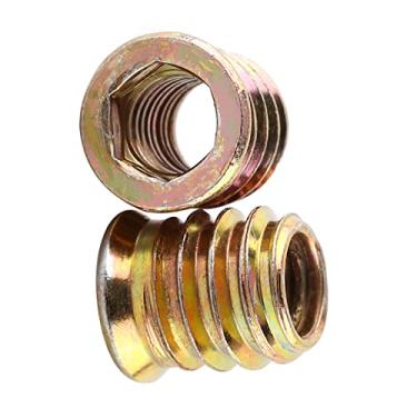 Imagem de Generic Porcas de Inserção Duráveis ​​de Aço Carbono para Móveis de Madeira Parafuso Sextavado Porca de Cabeça para Projeto Diy 20 Peças (M8*15mm)