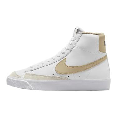 Imagem de Nike Blazer Mid '77 Tênis infantil grande (DA4086-127, branco/azul trovão/cáqui deserto), Branco/azul trovão/cáqui deserto, 6.5 Big Kid