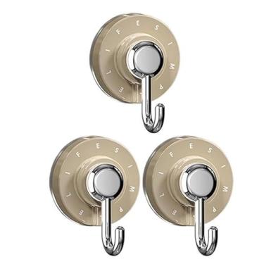 Imagem de Gancho de ventosa com vedação a vácuo, sem danos, sem perfuração, para cozinha, banheiro, porta traseira, toalha, roupão, cabide