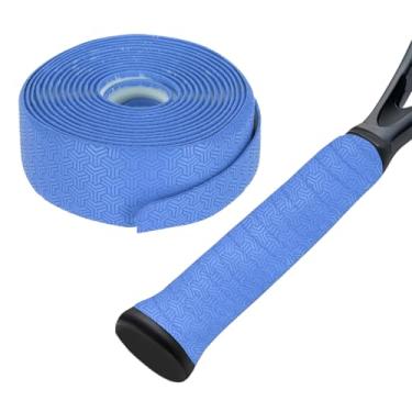 Imagem de YELARXI Fita de aderência para raquete de tênis, antiderrapante com aderência elástica de 2 metros e azul claro, super absorvente, sensação seca, alças de substituição para (Badminton/Pickleball/vara
