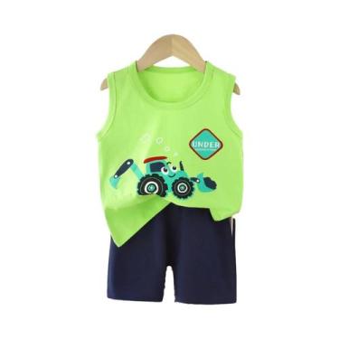 Imagem de Conjunto De Roupa Infantil De Verão Para Meninos E Meninas, Colete De 