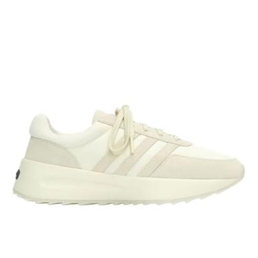 Imagem de adidas Tênis masculino Fear of God X Athletics Los Angeles com cadarço casual - Off White, Amarelo, 42