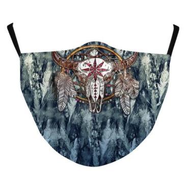 Imagem de Máscara facial Creative Print Retro Respirável Reutilizável - yiweisai