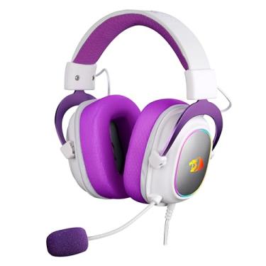 Imagem de Redragon HEADSET GAMER ZEUS X BRANCO COM ROXO RGB, Único