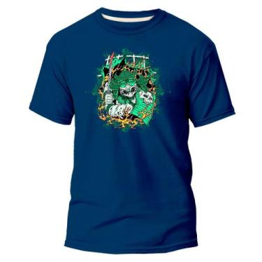 Imagem de Camiseta Básica Algodão Premium Estampa Digital Samurai Scar - Pavesi,