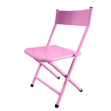 Imagem de Cadeira Infantil de aço dobrável - Wrm Metal, Rosa