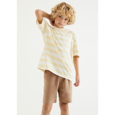 Imagem de Bermuda Infantil Menino Reta Fio Tinto-Masculino