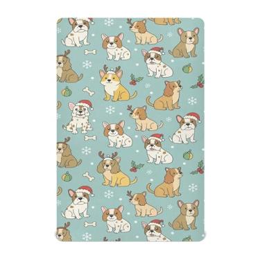 Imagem de SEHANY Lençol de berço de cachorro fofo para meninos e meninas, macio, respirável, elástico, lençol com elástico padrão para bebês de 27 x 99 cm