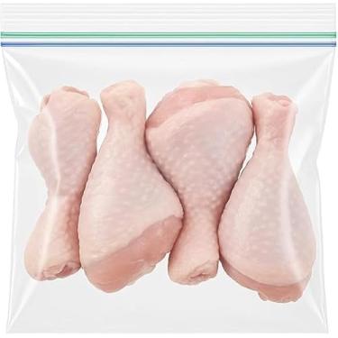 Imagem de Kit Com 20 Sacos Plásticos Zip Lock Para Alimentos Reutilizáveis Transparentes Tamanho 500ml