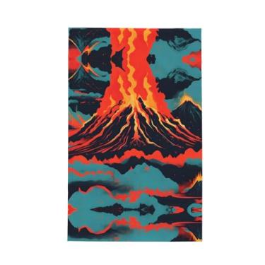 Imagem de XLLingL Toalhas de cozinha com estampa de vulcão, panos de prato de microfibra, para decoração e limpeza de cozinha - 1 peça