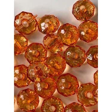 Imagem de Rondela Cristal Acrílico/ Laranja Transparente 8mm aprox.200 peças 50g