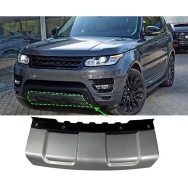 Imagem de Peça de modificação da tampa do reboque do para-choque dianteiro compatível com Range Rover Sport 2014-2022 Tampa do gancho do reboque do para-choque dianteiro acessórios do carro (branco prata)