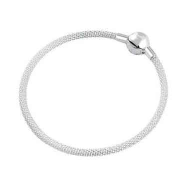 Imagem de Pulseira De Charme Feminina Em Prata Esterlina 925, Fecho De Folha Red