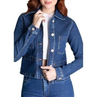 Imagem de Jaqueta Jeans Sawary - 279140 - Azul médio G-Feminino