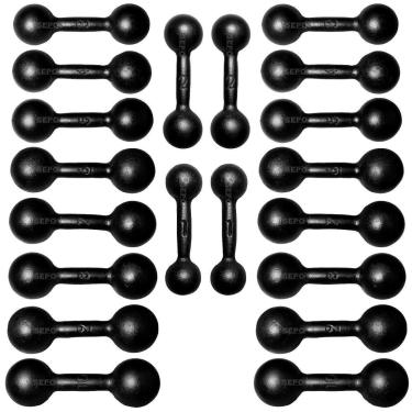 Imagem de Kit Halteres Redondo de Ferro Fundido Completo Pares de 1 ao 10Kg-Unissex