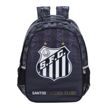 Imagem de Mochila Esportiva Escolar Futebol Santos torcida Jovem 16612 Oficial-Unissex