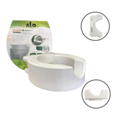 Imagem de Assento De Vaso Elevado 14 cm P/idosos Deficientes Alo - Abertura Fron
