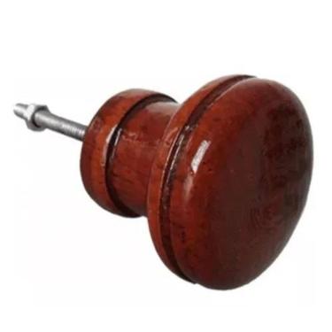Imagem de Puxador De Madeira Cogumelo Medio Mogno Verniz