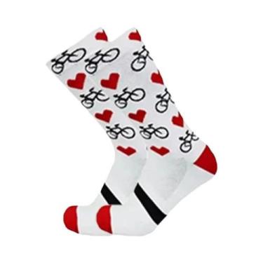 Imagem de Meias Esportivas Masculinas E Femininas, Malha Elástica De Secagem Ráp